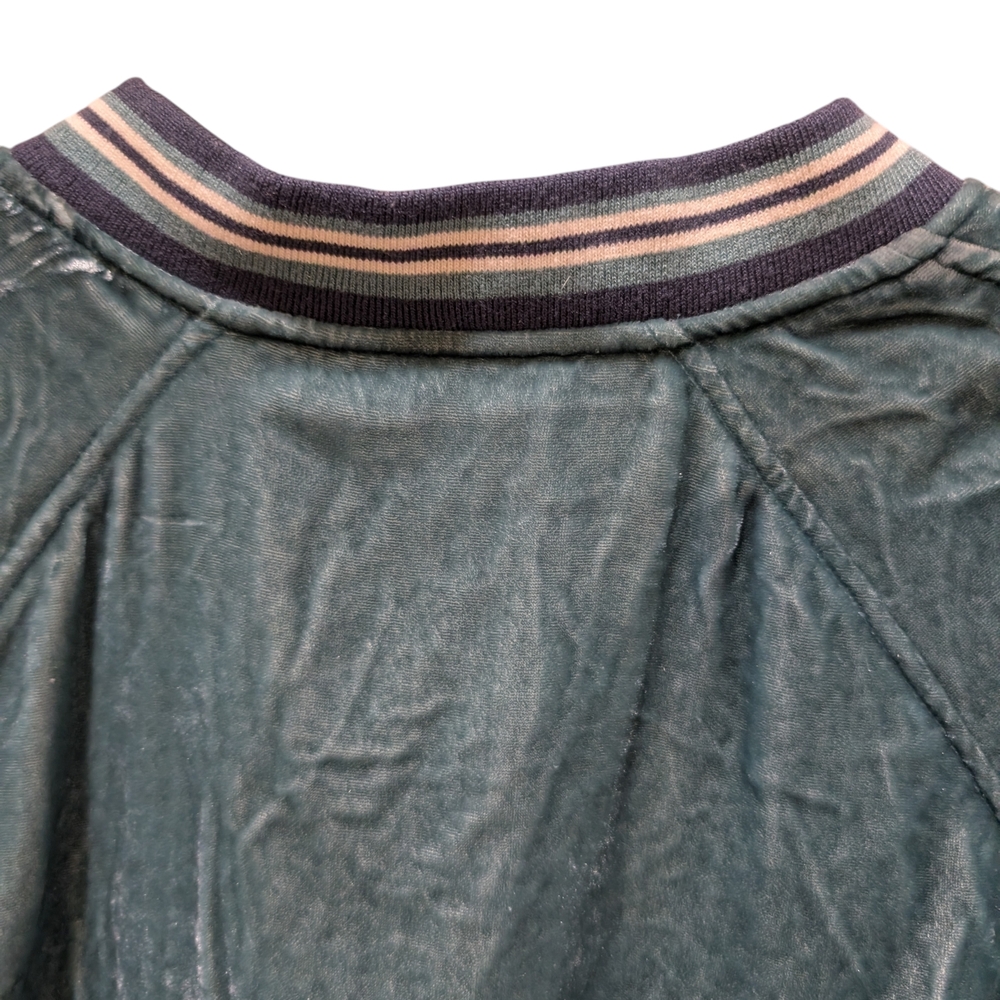 American Eagle Teal  Velvet Zip-Up Jacket - Picture 8 of 10